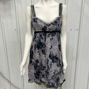 Ann Taylor LOFT Gray Floral Dress